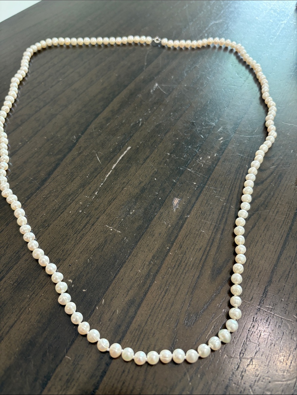 Timeless Cream Pearl Necklace for Women Sterling Silver Clasp